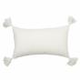 Logan & Mason Chelsea Charcoal Printed & Embellished Cotton Decorator Cushion | 35x60 | Charcoal